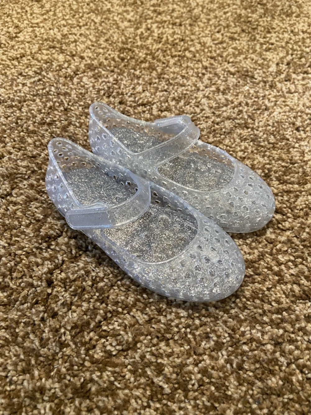 Old Navy Girls' Clear Glitter Jelly Mary Jane Shoes